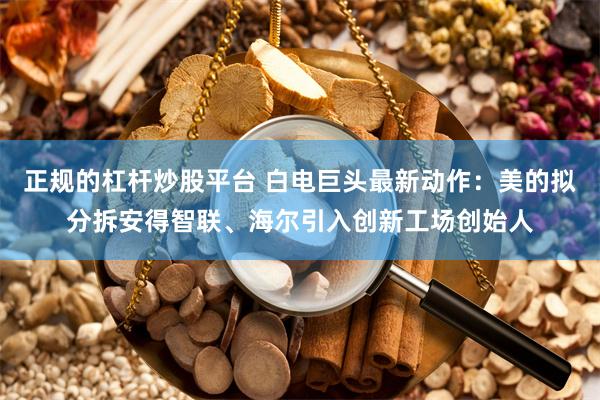 正规的杠杆炒股平台 白电巨头最新动作：美的拟分拆安得智联、海尔引入创新工场创始人